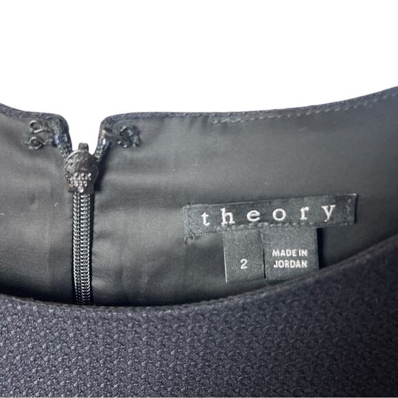 Theory Corti Mini Dress, Patch Pockets, Minimalist, Neutral, Capsule Cocktails 2 - Picture 4 of 7